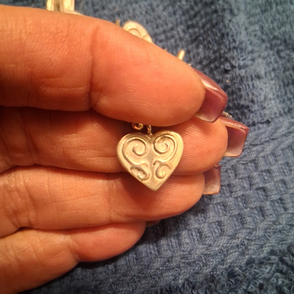 Gorgeous Vintage Shube Dakota West Sterling Heart Toggle Bracelet/20grams - Picture 10 of 10